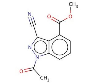 Methyl 1-acetyl-3-cyano-indazole-4-carboxylate - chemical structure image