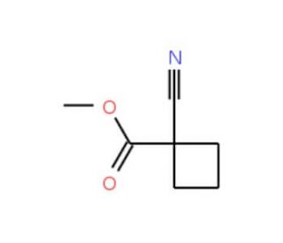 Methyl 1-cyanocyclobutanecarboxylate (CAS 58920-79-9) - chemical structure image