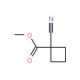 Methyl 1-cyanocyclobutanecarboxylate (CAS 58920-79-9) - chemical structure image