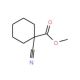 Methyl 1-cyanocyclohexanecarboxylate (CAS 58920-80-2) - chemical structure image