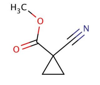 Methyl 1-cyanocyclopropanecarboxylate (CAS 6914-73-4) - chemical structure image