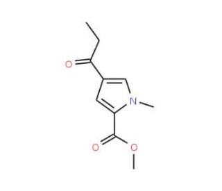 Methyl 1-methyl-4-propionyl-1H-pyrrole-2-carboxylate - chemical structure image