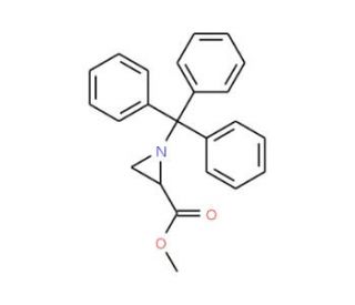 Methyl 1-tritylaziridine-2-carboxylate (CAS 76357-18-1) - chemical structure image
