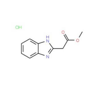 methyl 1H-benzimidazol-2-ylacetate hydrochloride (CAS 49672-05-1) - chemical structure image