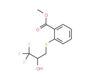 Methyl 2-[(3,3,3-trifluoro-2-hydroxypropyl)sulphanyl]benzenecarboxylate - chemical structure image