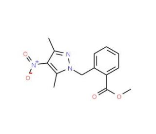 Methyl 2-[(3,5-dimethyl-4-nitro-1H-pyrazol-1-yl)-methyl]benzoate - chemical structure image