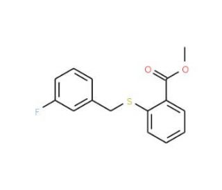 Methyl 2-[(3-fluorobenzyl)sulfanyl]-benzenecarboxylate - chemical structure image