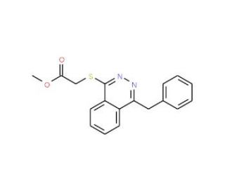 Methyl 2-[(4-benzyl-1-phthalazinyl)sulfanyl]-acetate - chemical structure image