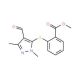 Methyl 2-[(4-formyl-1,3-dimethyl-1H-pyrazol-5-yl)-sulfanyl]benzenecarboxylate - chemical structure image