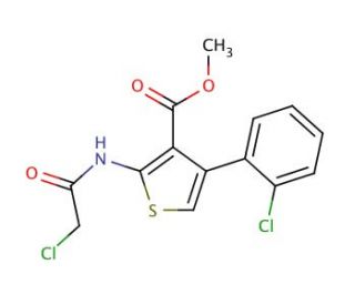 methyl 2-[(chloroacetyl)amino]-4-(2-chlorophenyl)thiophene-3-carboxylate - chemical structure image