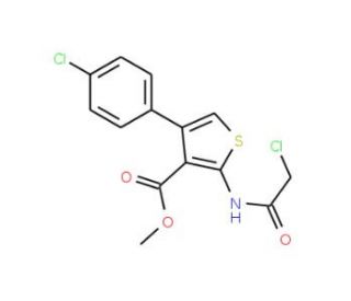 Methyl 2-[(chloroacetyl)amino]-4-(4-chlorophenyl)-thiophene-3-carboxylate - chemical structure image