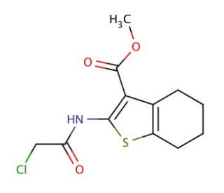 Methyl 2-[(chloroacetyl)amino]-4,5,6,7-tetrahydro-1-benzothiophene-3-carboxylate - chemical structure image