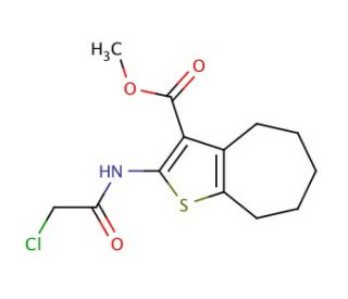 Methyl 2-[(chloroacetyl)amino]-5,6,7,8-tetrahydro-4H-cyclohepta[b]thiophene-3-carboxylate - chemical structure image