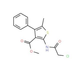 Methyl 2-[(chloroacetyl)amino]-5-methyl-4-phenylthiophene-3-carboxylate - chemical structure image