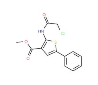 Methyl 2-[(chloroacetyl)amino]-5-phenylthiophene-3-carboxylate - chemical structure image