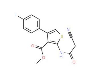 Methyl 2-[(cyanoacetyl)amino]-4-(4-fluorophenyl)-thiophene-3-carboxylate - chemical structure image