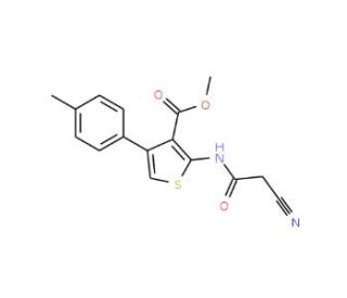 Methyl 2-[(cyanoacetyl)amino]-4-(4-methylphenyl)-thiophene-3-carboxylate - chemical structure image