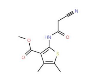 Methyl 2-[(cyanoacetyl)amino]-4,5-dimethylthiophene-3-carboxylate - chemical structure image