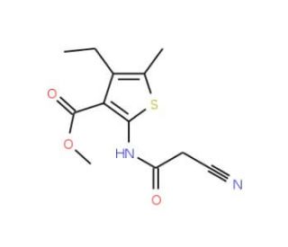 Methyl 2-[(cyanoacetyl)amino]-4-ethyl-5-methylthiophene-3-carboxylate - chemical structure image