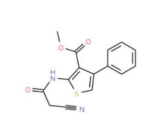 Methyl 2-[(cyanoacetyl)amino]-4-phenylthiophene-3-carboxylate - chemical structure image