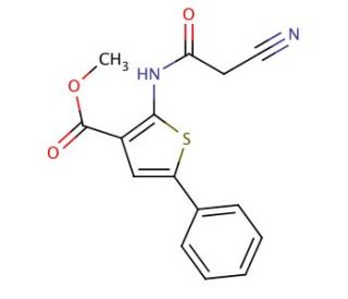 Methyl 2-[(cyanoacetyl)amino]-5-phenylthiophene-3-carboxylate - chemical structure image