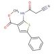 Methyl 2-[(cyanoacetyl)amino]-5-phenylthiophene-3-carboxylate - chemical structure image