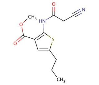 Methyl 2-[(cyanoacetyl)amino]-5-propylthiophene-3-carboxylate - chemical structure image