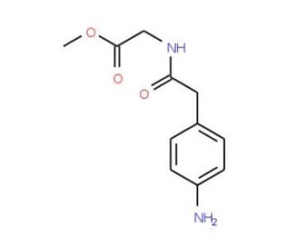 methyl 2-[1-(4-aminophenyl)acetamido]acetate - chemical structure image