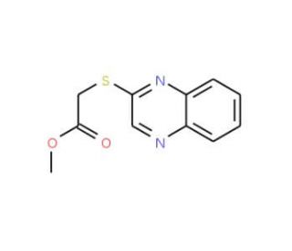 Methyl 2-(2-quinoxalinylsulfanyl)acetate (CAS 55338-14-2) - chemical structure image