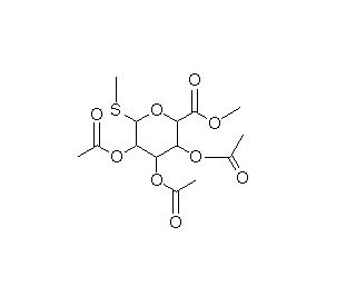 Methyl 2,3,4-tri-O-acetyl-&beta;-D-thiogalactopyranosiduronic acid methyl ester (CAS 129541-34-0) - chemical structure image