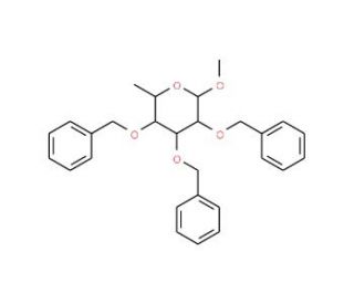 Methyl 2,3,4-tri-O-benzyl-L-fucopyranoside (CAS 67576-77-6) - chemical structure image