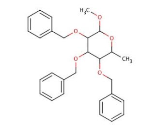 Methyl 2,3,4-Tri-O-benzyl-L-rhamnopyranoside - chemical structure image