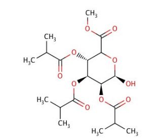 Methyl 2,3,4-Tri-O-isobutyryl-D-glucopyranuronate - chemical structure image