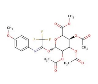 Methyl 2,3,4-Triacetyl-D-glucopyranosiduronyl 1-(N-4-Metoxyphenyl)-2,2,2-trifluoroacetimidate (CAS 918158-52-8) - chemical st