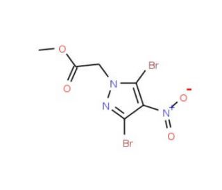 Methyl 2-(3,5-dibromo-4-nitro-1H-pyrazol-1-yl)acetate - chemical structure image