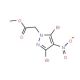 Methyl 2-(3,5-dibromo-4-nitro-1H-pyrazol-1-yl)acetate - chemical structure image