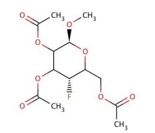 Methyl 2,3,6-Tri-O-acetyl-4-deoxy-4-fluoro-&alpha;-D-galactopyranoside - chemical structure image