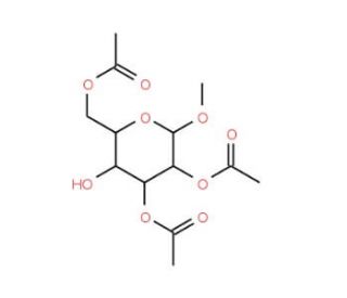 Methyl 2,3,6-tri-O-acetyl-a-D-glucopyranoside (CAS 18031-51-1) - chemical structure image