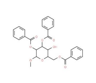 Methyl 2,3,6-Tri-O-benzoyl-&alpha;-D-galactopyranoside (CAS 3601-36-3) - chemical structure image