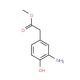 Methyl 2-(3-amino-4-hydroxyphenyl)acetate (CAS 78587-72-1) - chemical structure image