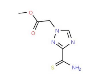 methyl 2-(3-carbamothioyl-1H-1,2,4-triazol-1-yl)acetate - chemical structure image
