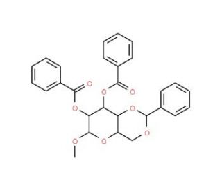 Methyl 2,3-di-O-benzoyl-4,6-O-benzylidene-b-D-galactopyranoside (CAS 53598-03-1) - chemical structure image