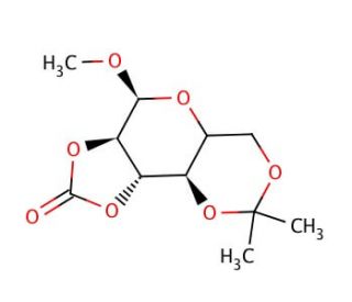 Methyl 2,3-O-Carbonyl-4,6-O-isopropylidene-&alpha;-D-mannopyranoside (CAS 74948-73-5) - chemical structure image