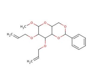 Methyl 2,3-O-Diallyl-4,6-O-Benzylidene-&alpha;-D-Mannopyranoside (CAS 359437-00-6) - chemical structure image