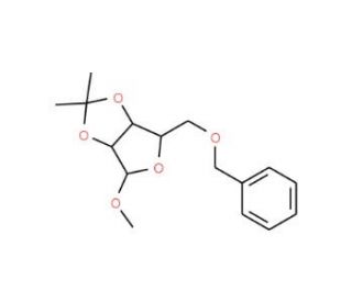 Methyl 2,3-O-isopropylidene-5-O-benzyl-b-D-ribofuranoside (CAS 33019-63-5) - chemical structure image