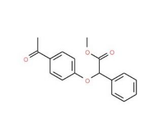 Methyl 2-(4-acetylphenoxy)-2-phenylacetate (CAS 885949-39-3) - chemical structure image