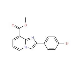Methyl 2-(4-bromophenyl)imidazo[1,2-a]pyridine-8-carboxylate (CAS 133427-41-5) - chemical structure image