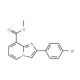 Methyl 2-(4-bromophenyl)imidazo[1,2-a]pyridine-8-carboxylate (CAS 133427-41-5) - chemical structure image
