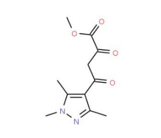 methyl 2,4-dioxo-4-(1,3,5-trimethyl-1H-pyrazol-4-yl)butanoate (CAS 890624-48-3) - chemical structure image