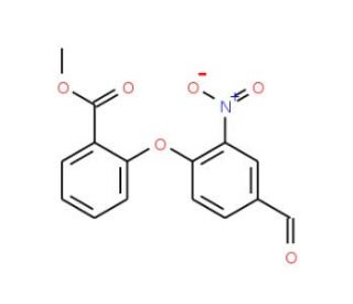 Methyl 2-(4-formyl-2-nitrophenoxy)-benzenecarboxylate - chemical structure image